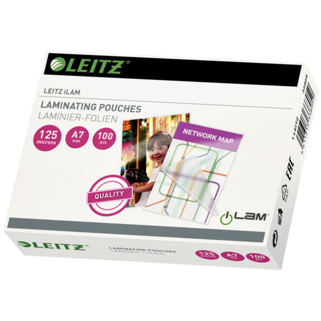 Lamineerhoes Leitz iLAM A7 2x125micron EVA 100 stuks