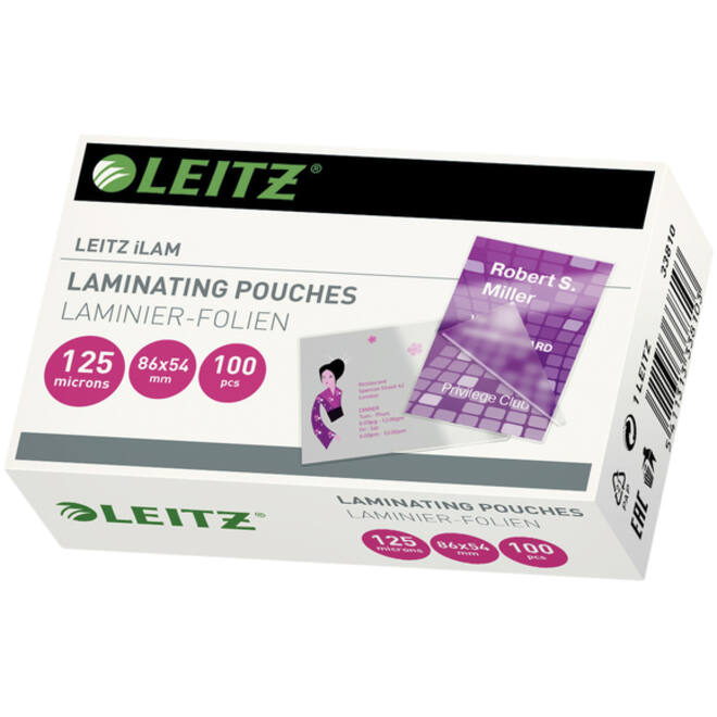 Lamineerhoes Leitz iLAM 54x86mm 2x125micron EVA 100 stuks