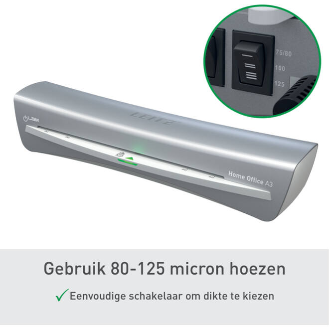 Lamineermachine Leitz iLAM Home Office A3 grijs