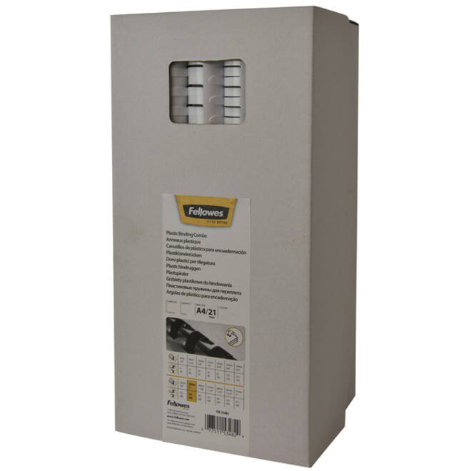 Bindrug Fellowes 16mm 21rings A4 blauw 100stuks