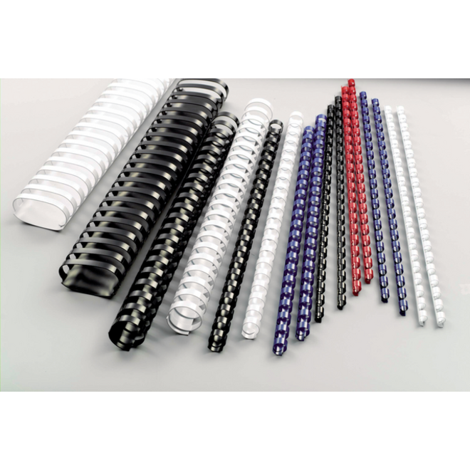 Bindrug GBC 8mm 21rings A4 rood 100stuks