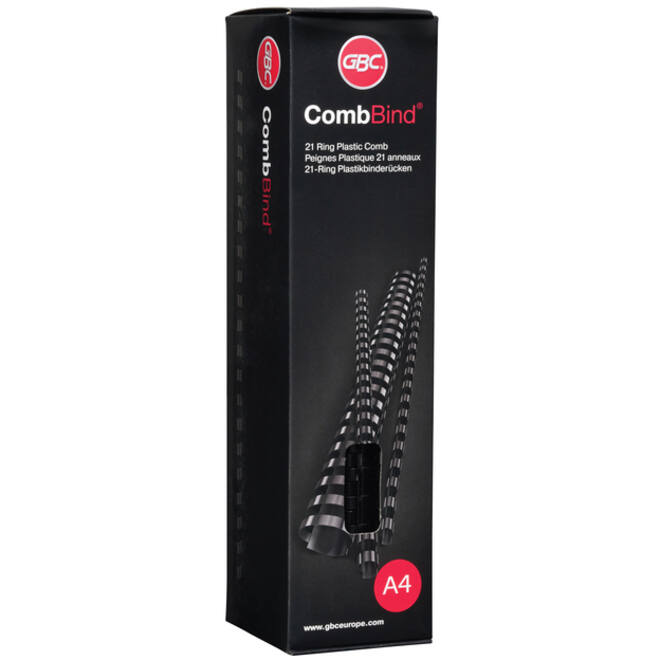 Bindrug GBC 10mm 21rings A4 rood 100stuks