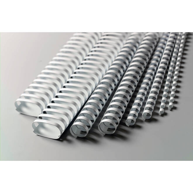 Bindrug GBC 12mm 21rings A4 wit 100stuks