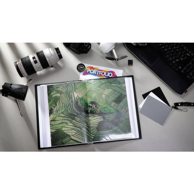 Showmap Rillstab A4 6 kanaals 60-tassen zwart
