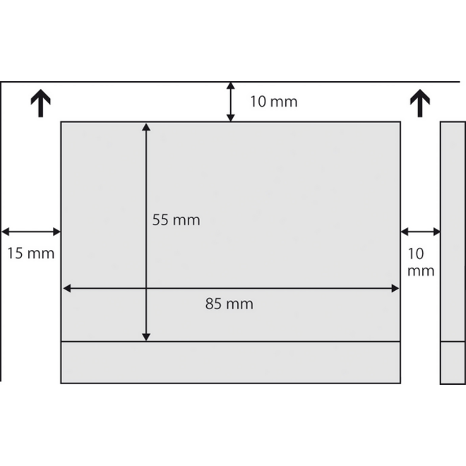 Visitekaart Sigel 85x55mm 225gr gladde zijden wit 100 stuks