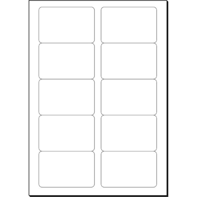 Visitekaart Sigel 85x55mm blanco 225gr ronde hoeken wit 100 stuks