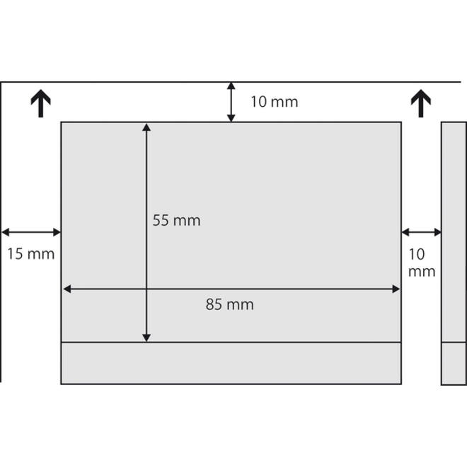 Visitekaart Sigel 85x55mm blanco 225gr ronde hoeken wit 100 stuks