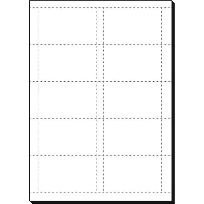 Visitekaart Sigel 85x55mm blanco 185gr wit 150 stuks