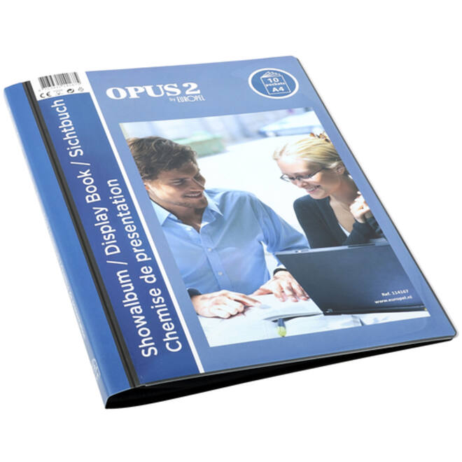 Showmap Opus 2 A4 frontview 10-tassen antraciet
