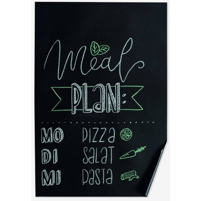 Krijtbord folie Folia 45x200cm inclusief 10 krijtjes zelfklevend verwijderbaar