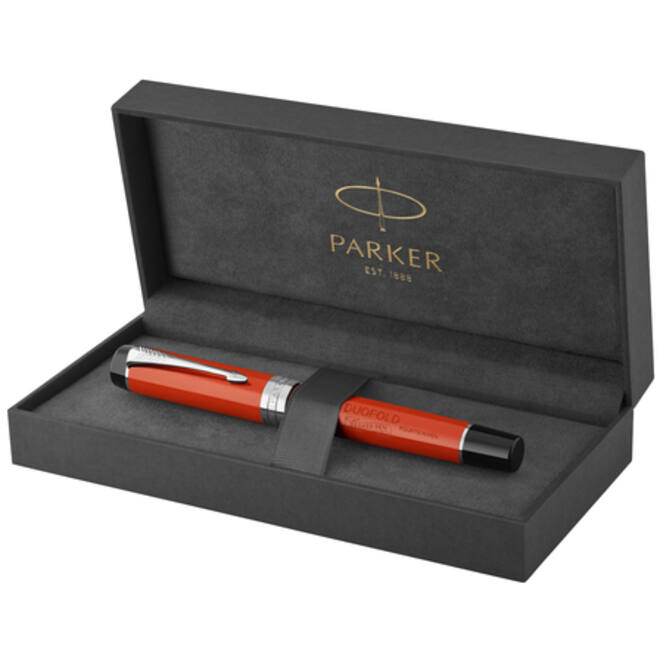 Vulpen Parker Duofold Classic Vintage big red lacquer 18k CT medium
