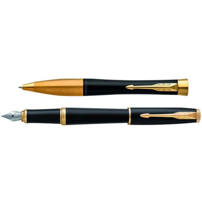 Balpen en vulpen Parker Urban matt black GT medium