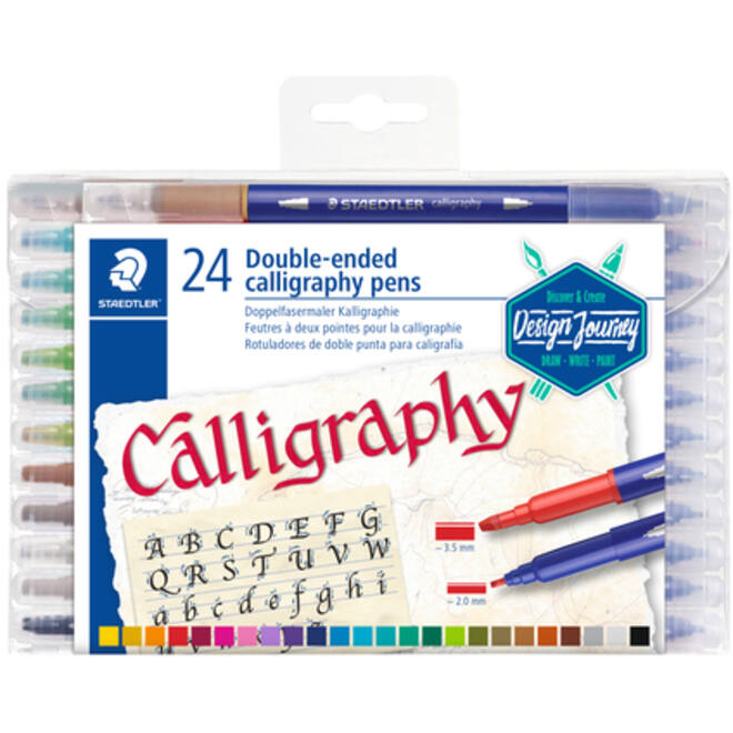 Kalligrafiepen Staedtler duo punt 2.0 en 3.5mm ass