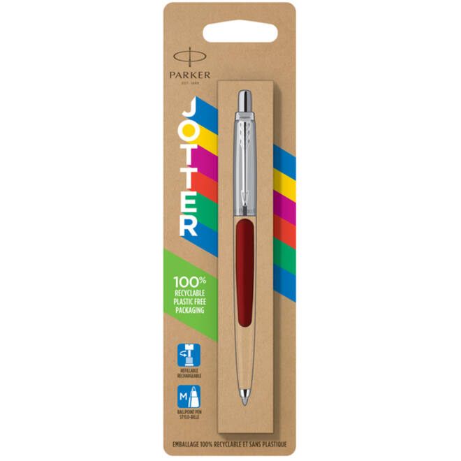 Balpen Parker Jotter Original red CT medium blister à 1 stuk