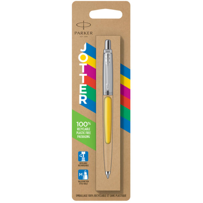 Balpen Parker Jotter Original yellow CT medium blister à 1 stuk