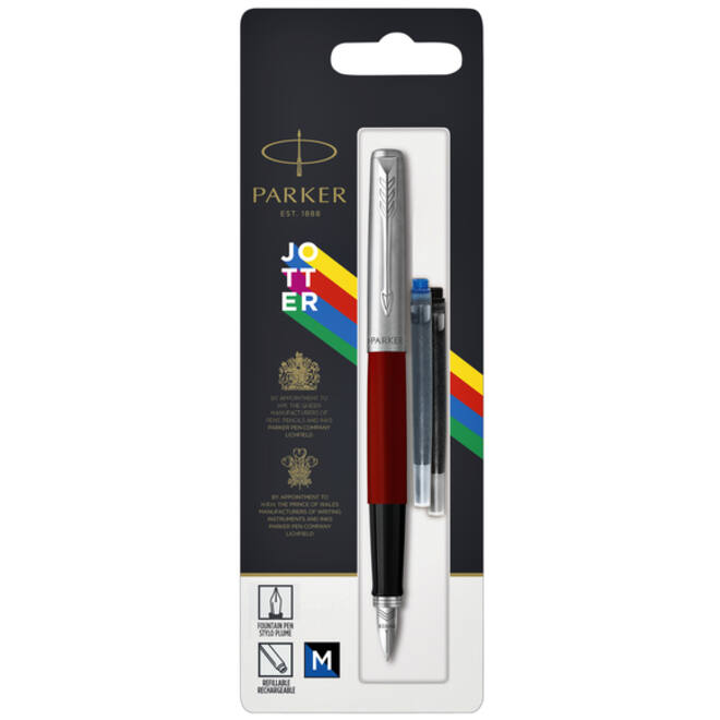 Vulpen Parker Jotter Original CT M rood blister à 1 stuk
