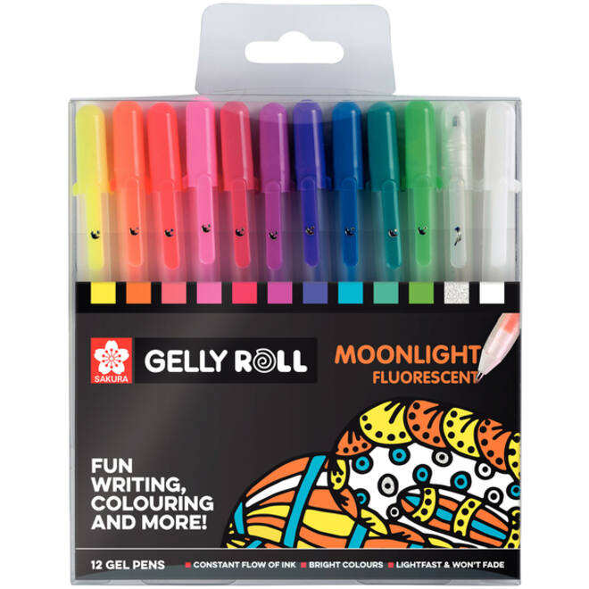 Gelschrijver Sakura Gelly Roll Moonlight blister à 12 stuks assorti