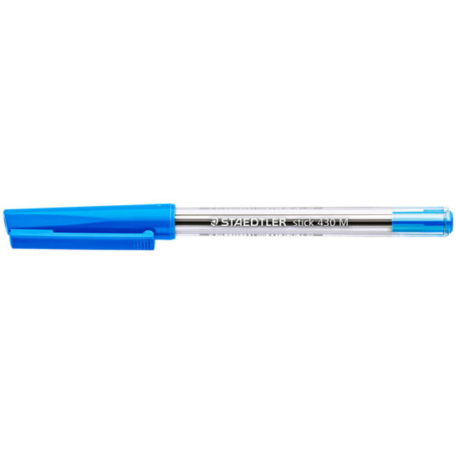 Balpen Staedtler Stick 430 blauw medium