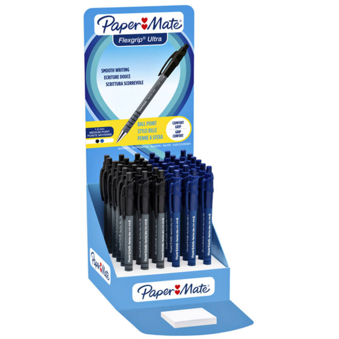 Balpen Paper Mate Flexgrip Ultra assorti medium 36st display