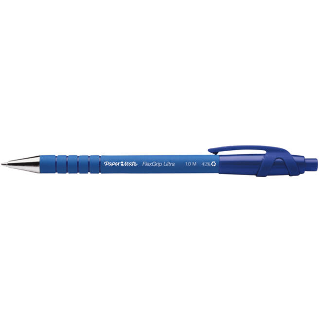 Balpen Paper Mate Flexgrip Ultra medium blauw blister à 5 stuks