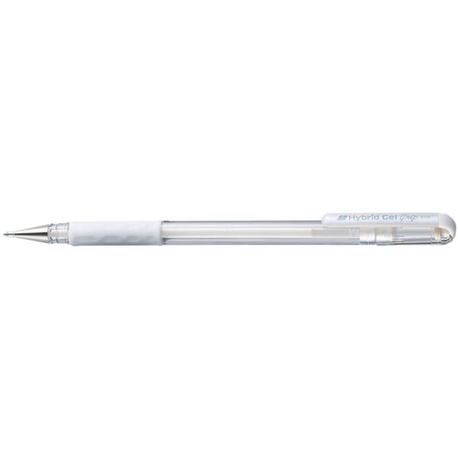 Gelschrijver Pentel K118 Grip medium wit