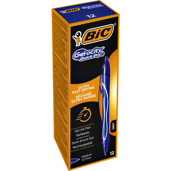 Gelschrijver Bic Gel-ocity quick dry medium blauw