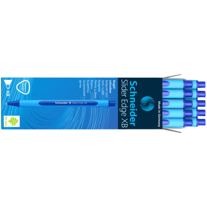 Balpen Schneider Slider Edge extra breed blauw