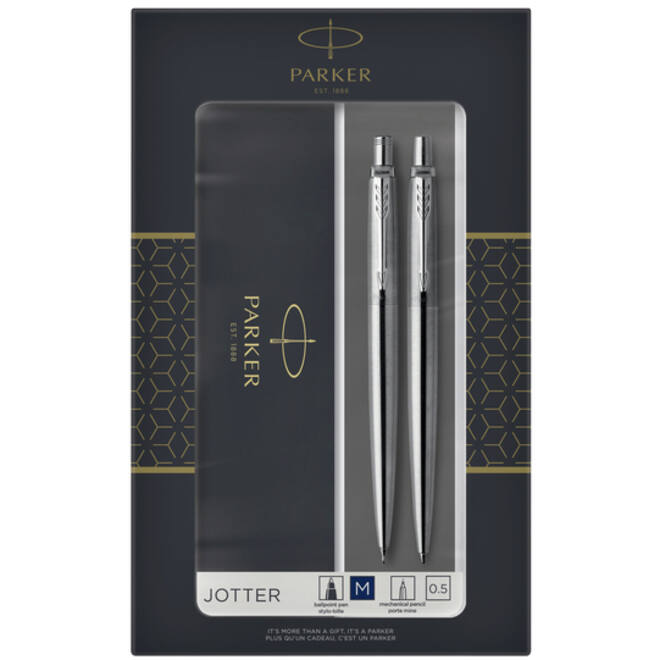 Balpen en vulpotlood Parker Jotter stainless steel CT medium