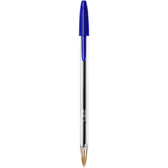 Balpen Bic Cristal medium blauw zakje à 8+2 gratis