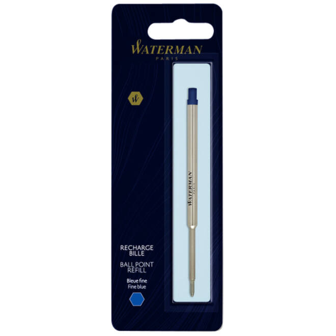 Balpenvulling Waterman fijn blauw blister à 1 stuk