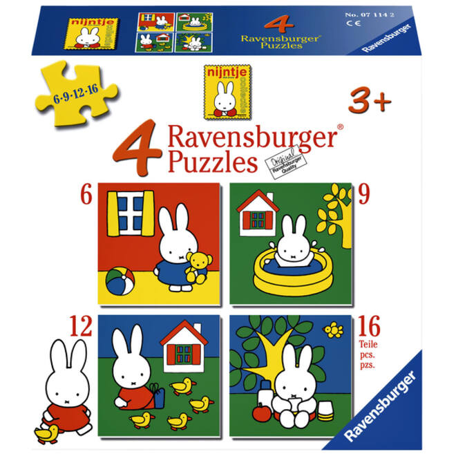Puzzel Ravensburger Nijntje 4x puzzels 6+9+12+16 stuks