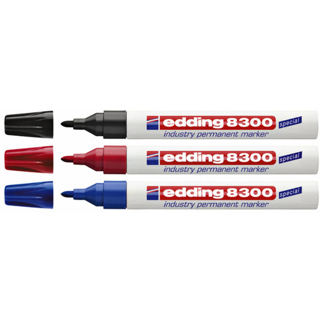 Viltstift edding 8300 industrie rond 1.5-3mm rood