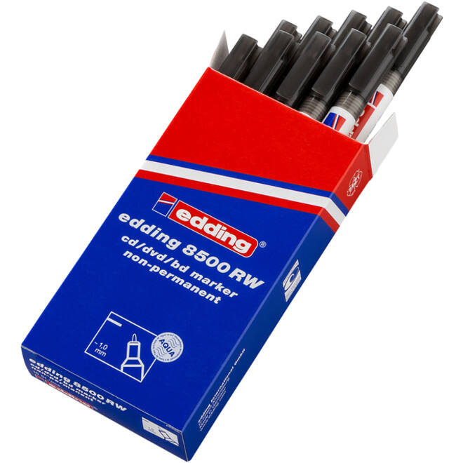 Cd marker edding 8500 rond 1.0mm zwart