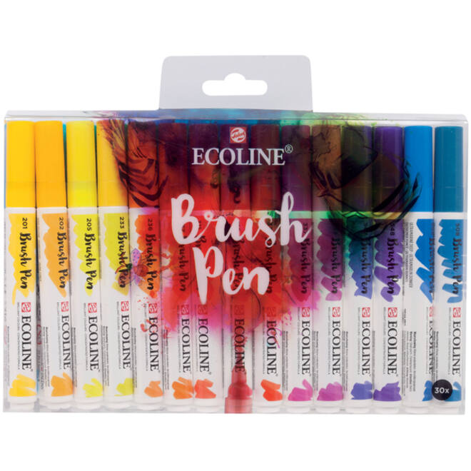 Brushpen Talens Art Creation Ecoline assorti etui à 30stuks