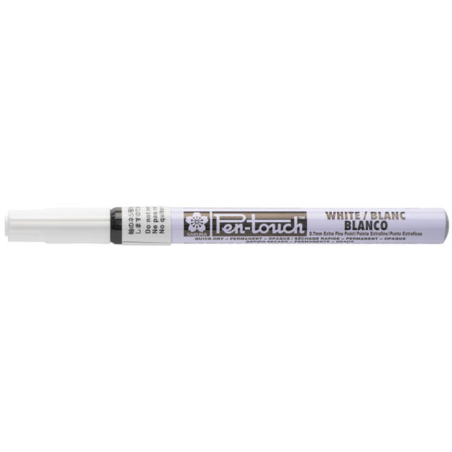 Viltstift Sakura pen-touch EF wit 1-2mm
