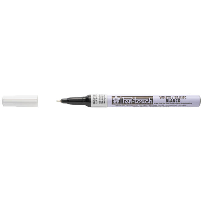 Viltstift Sakura pen-touch EF wit 1-2mm