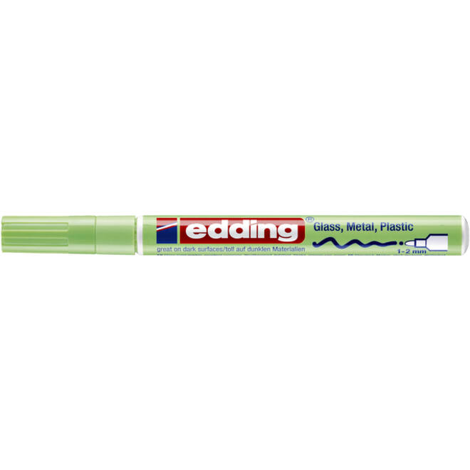 Viltstift edding 751 lakmarker rond 1-2mm pastel groen