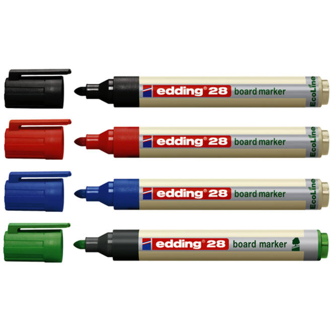 Viltstift edding 28 whiteboard Ecoline rond 1.5-3mm zwart