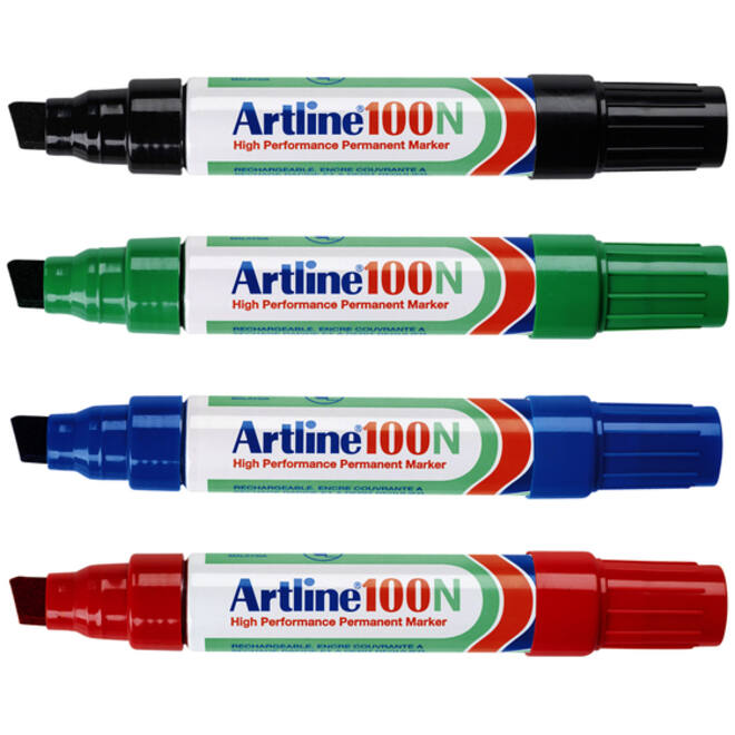 Viltstift Artline 100 schuin 7.5-12mm zwart