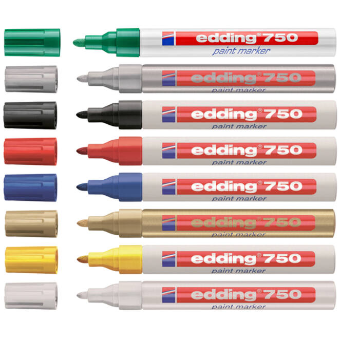 Viltstift edding 750 lakmarker rond 2-4mm zwart