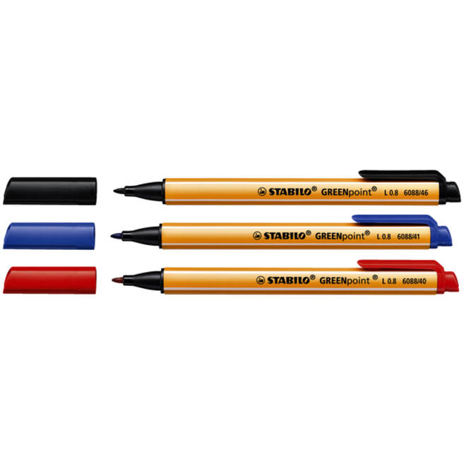 Fineliner STABILO GREENpoint 6088/46 large zwart