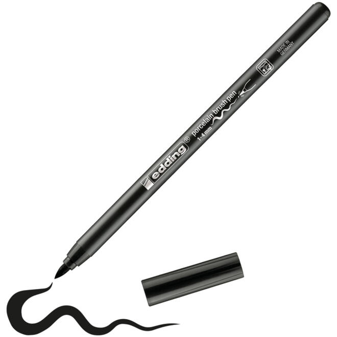 Brushpen edding 4200 porselein zwart