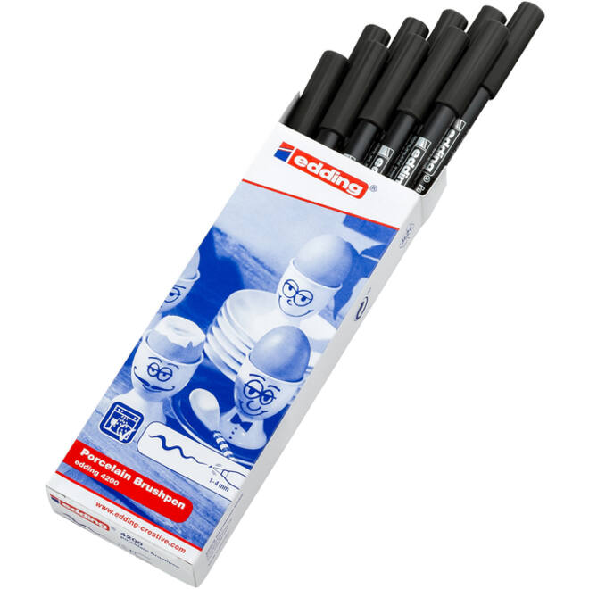 Brushpen edding 4200 porselein zwart