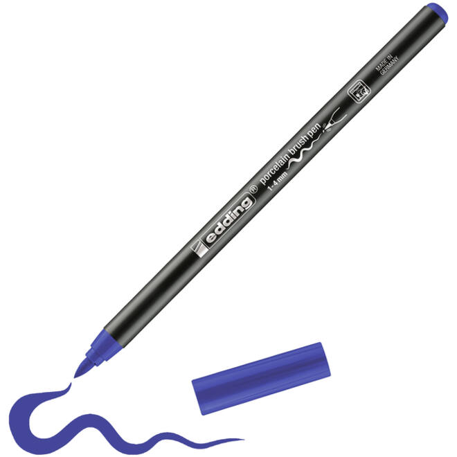 Brushpen edding 4200 porselein blauw