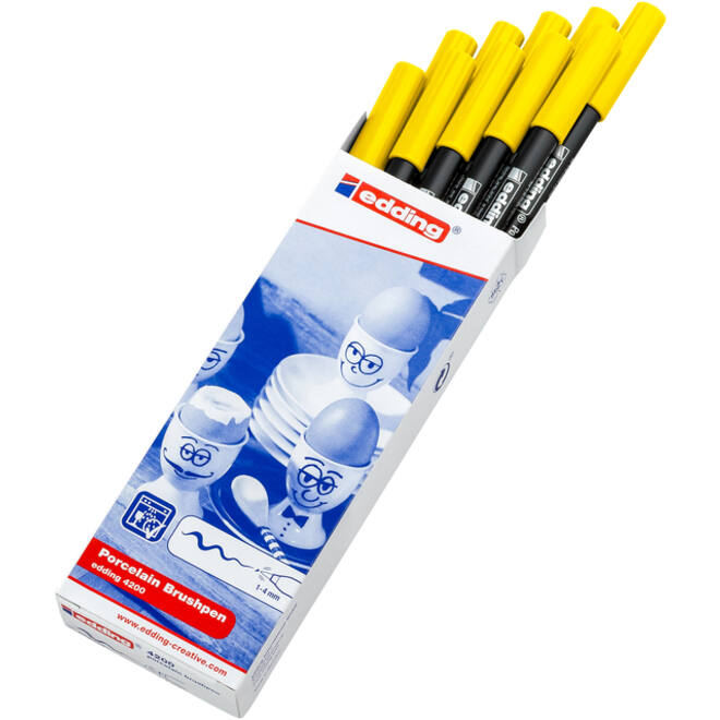 Brushpen edding 4200 porselein geel