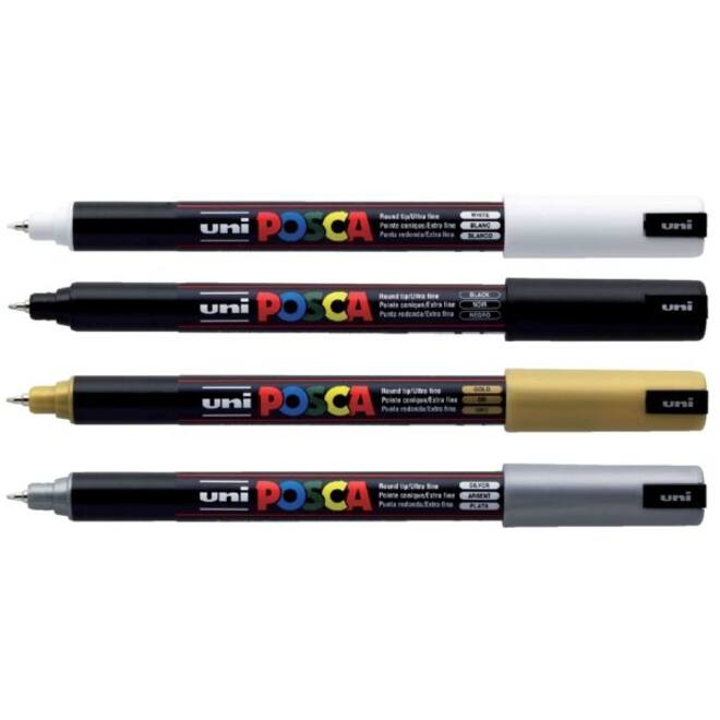 Verfstift Posca PC1MR extra fijn goud