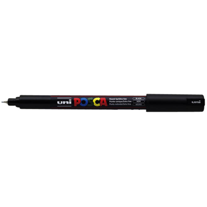 Verfstift Posca PC1MR extra fijn zwart