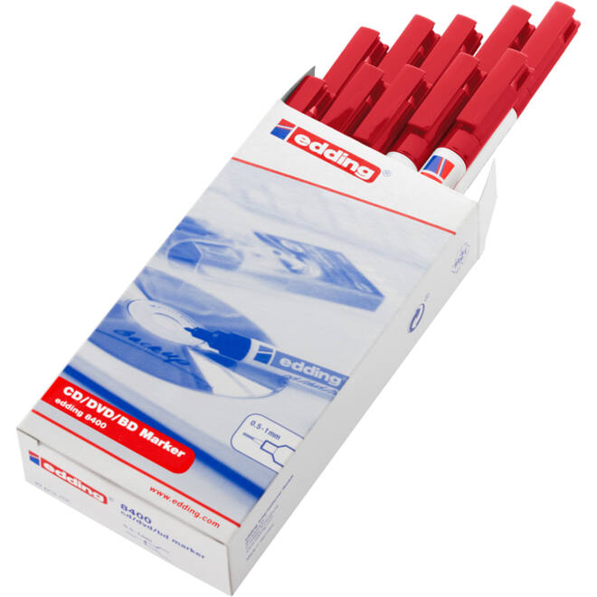 Cd marker edding 8400 rond 0.5-1.0mm rood
