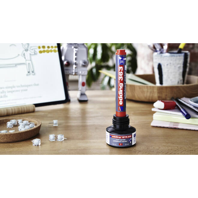 Viltstift edding 363 whiteboard schuin 1-5mm rood