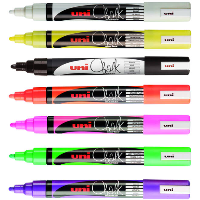 Krijtstift Uni-ball chalk rond 1.8-2.5mm lichtblauw